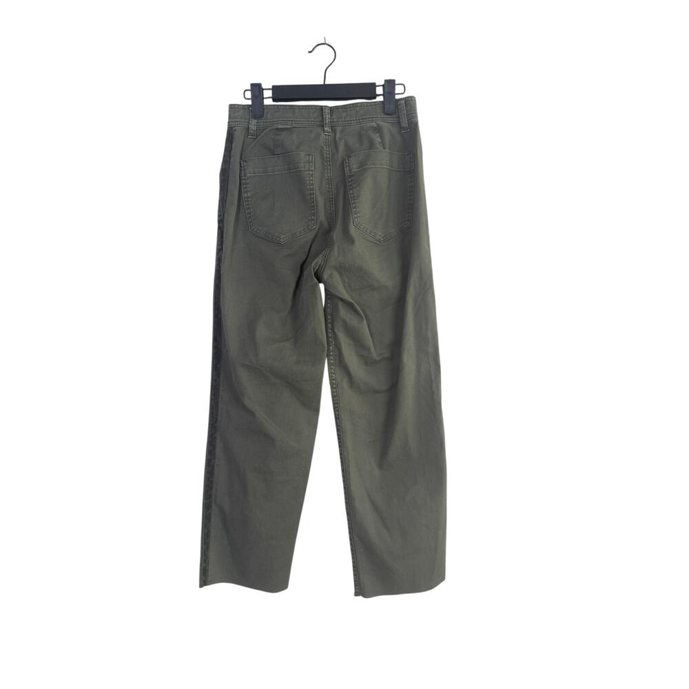 NWT Pistola Elliot Eden High Rise Crop Tuxedo Stripe Straight Leg Pant 26 Green - Picture 15 of 15